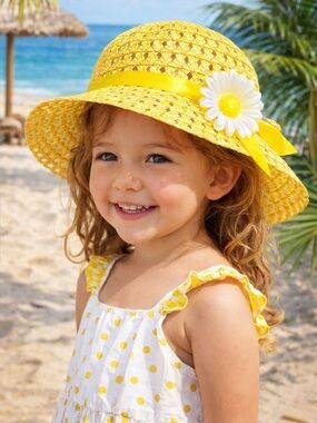 Vintage Yellow Straw Hat